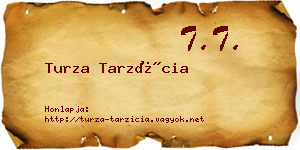 Turza Tarzícia névjegykártya